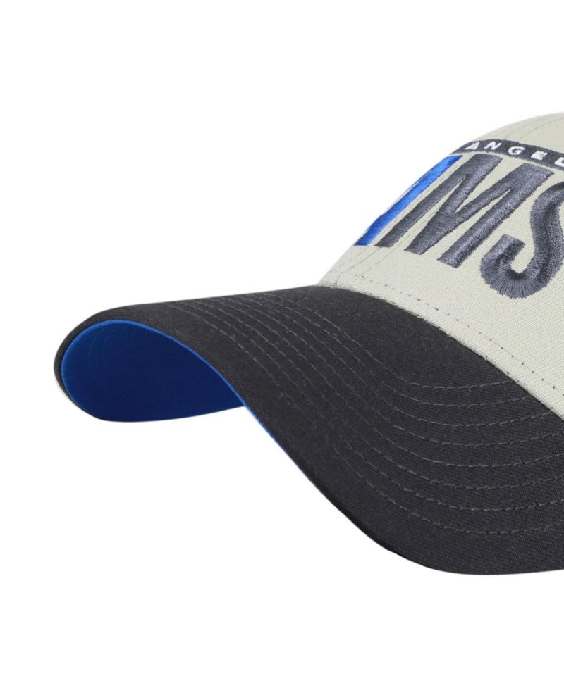 Men's Gray/Black Los Angeles Rams Half Block Text MVP Adjustable Hat