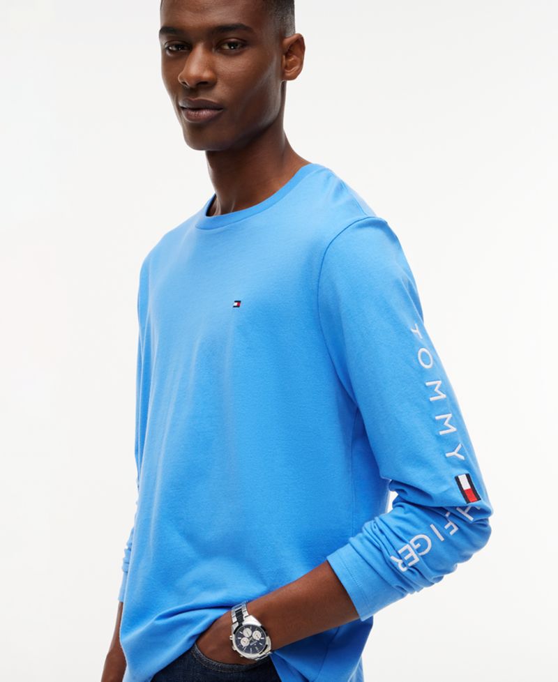 Men's Long-Sleeve Logo Crewneck T-Shirt