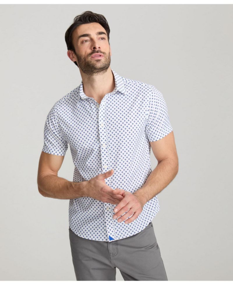 Men's Regular Fit Wrinkle-Free Performance Tidwell Short Sleeve Button Up Shirt
