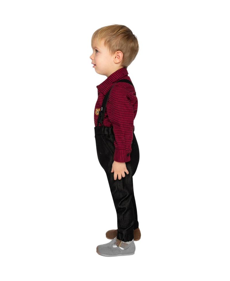 Baby Boys (3M-24M) Houndstooth Top and Pants Set