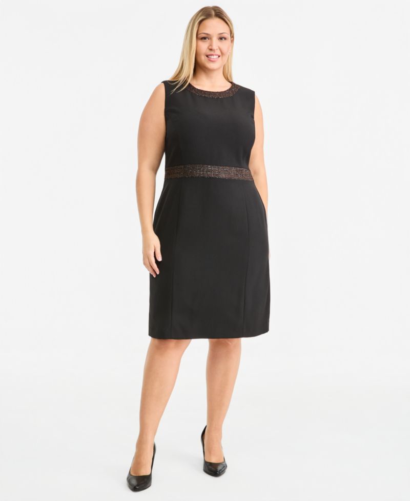 Plus Size Sleeveless Sheath Dress