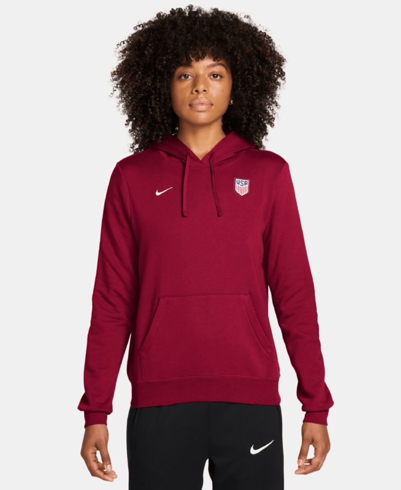 Women's Red USMNT Club Fleece Hoodie