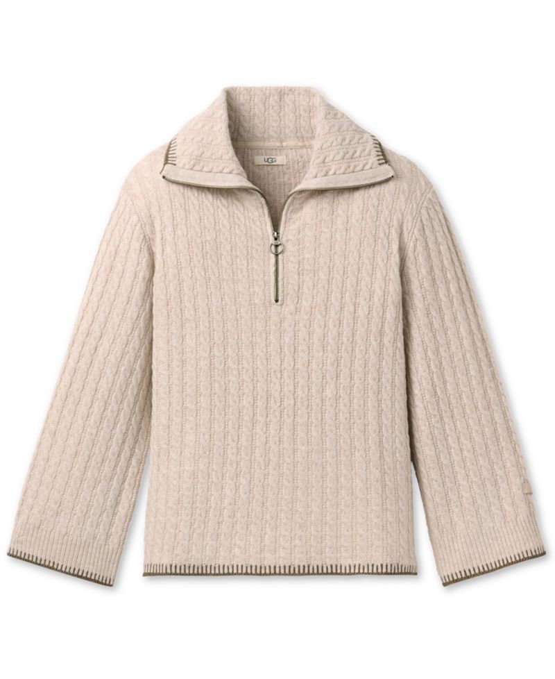 Women's Rylynn Quarter-Zip Cable-Knit Sweater