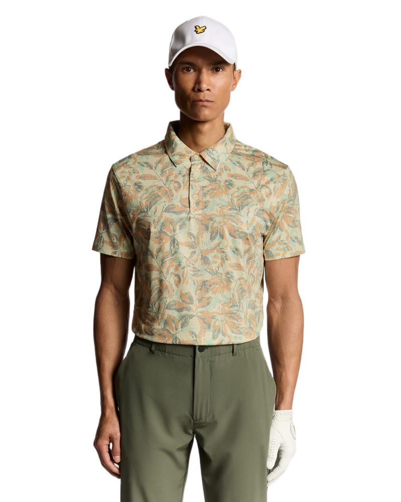 Men's Golf Digital Floral Polo Shirt