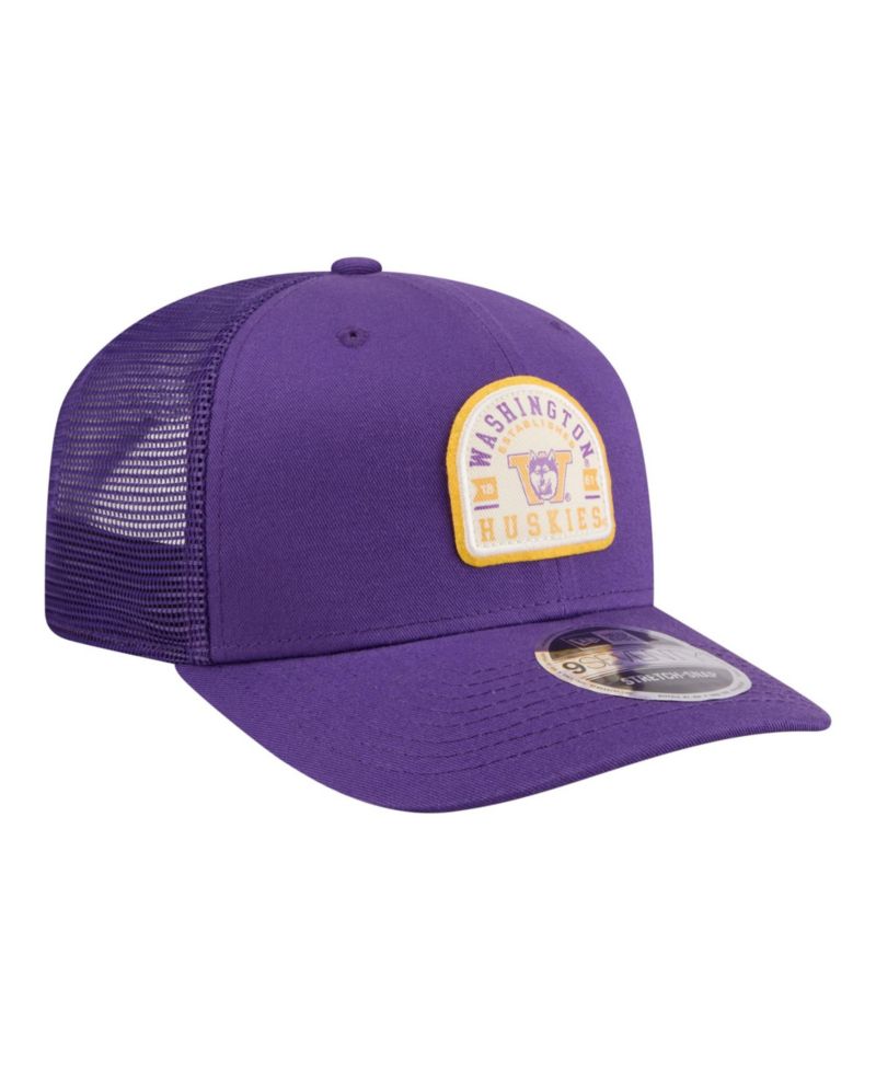 Men's Purple Washington Huskies Patched 9SEVENTY Trucker Adjustable Hat