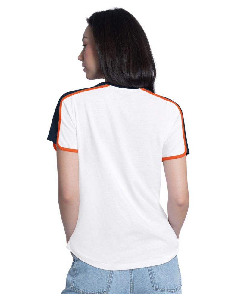Women's White Detroit Tigers First Lane Fashion T-Shirt