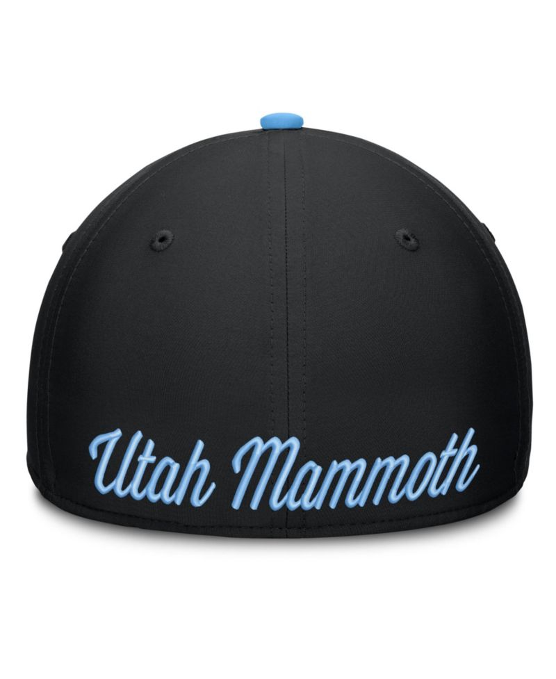 Men's Black/Light Blue Utah Mammoth Flex Fit Hat