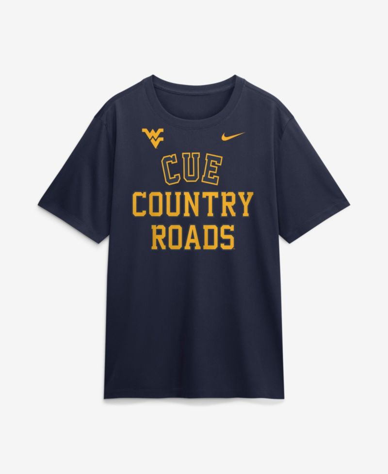 Men's Navy West Virginia Mountaineers Primetime Arch Mantra Legend Dri-FIT T-Shirt
