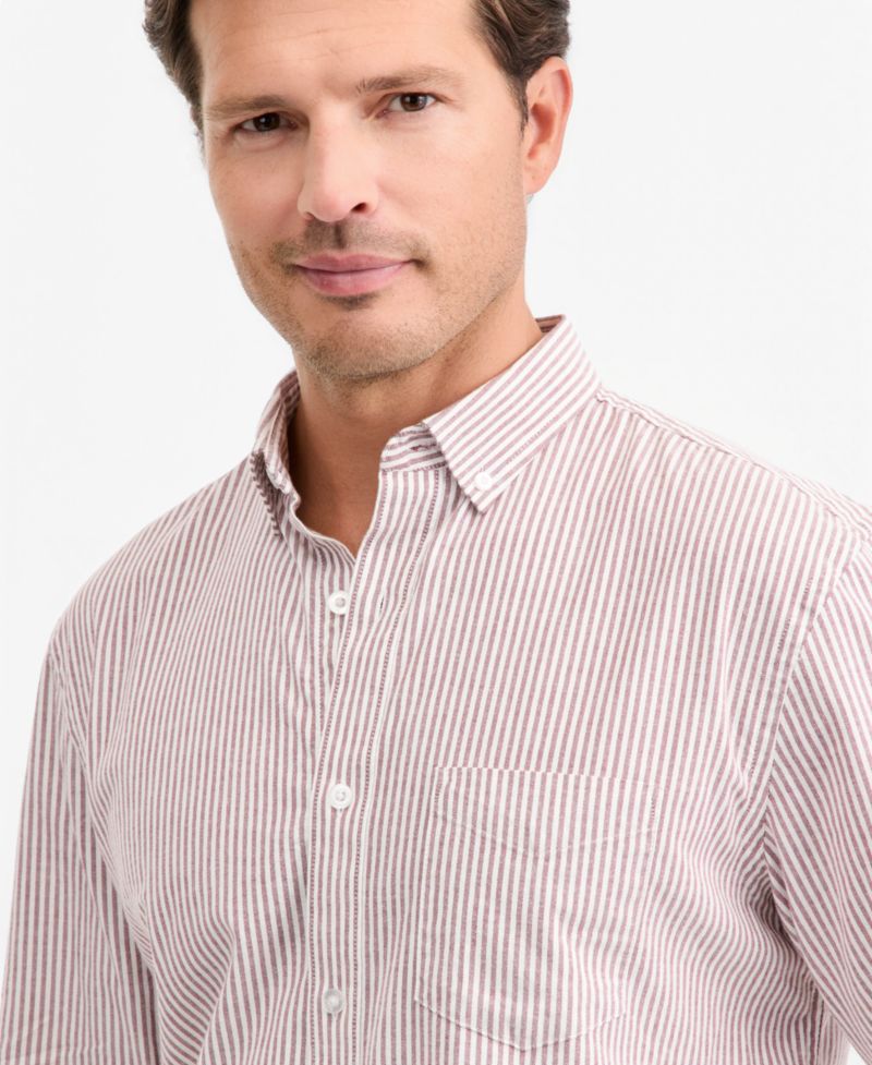 Men's Stripe Button-Down Oxford Shirt