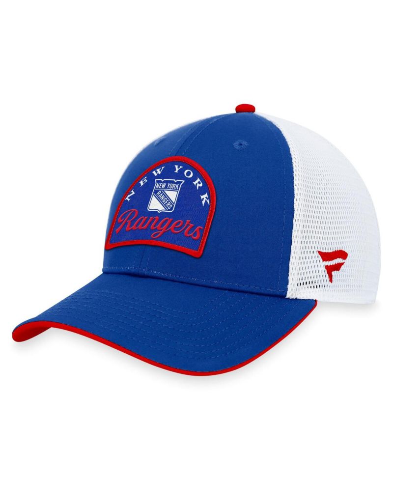 Men's Blue, White New York Rangers Fundamental Adjustable Hat