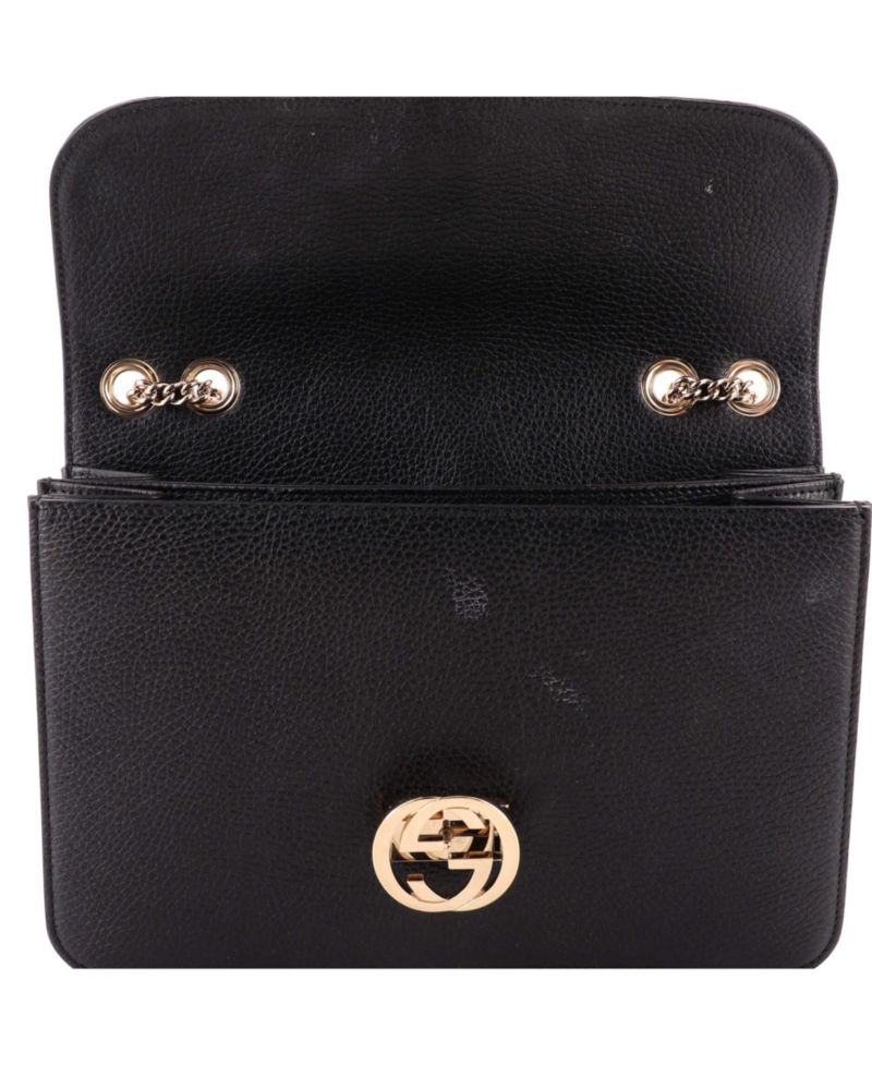 Medium Interlocking Shoulder Bag Leather