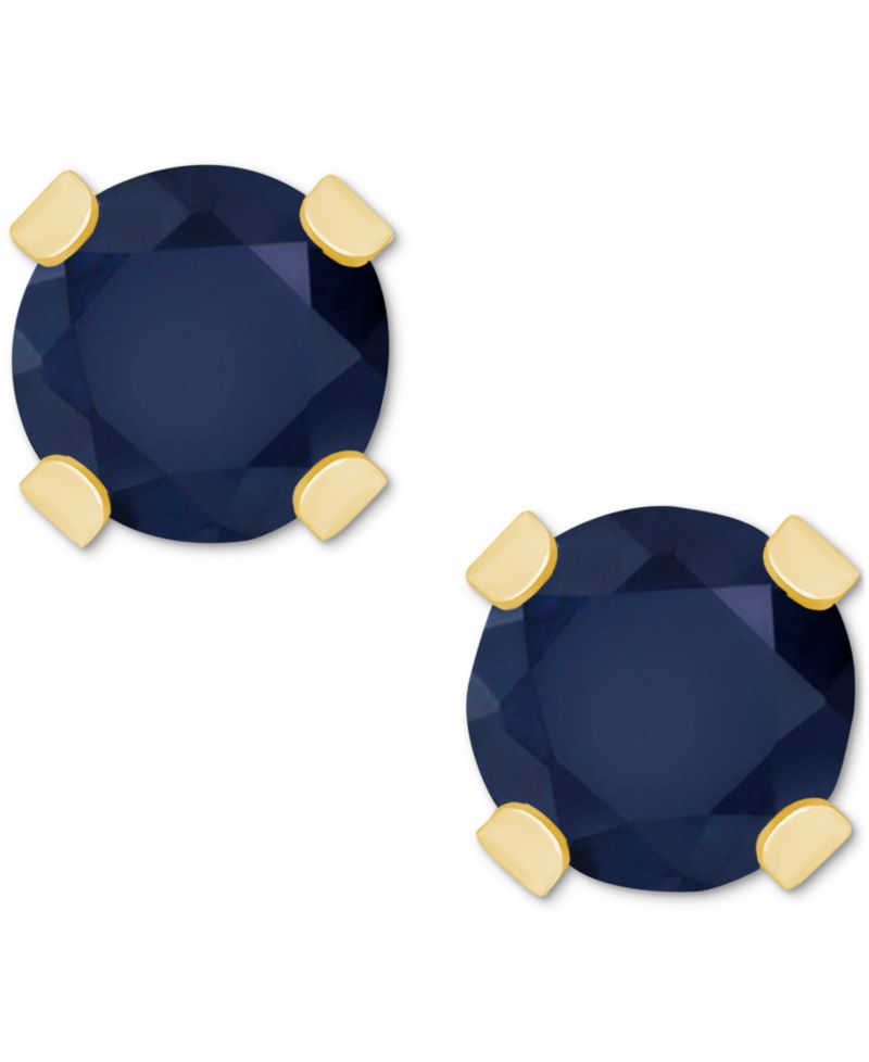 Aquamarine (1/5 ct. t.w.) Solitaire Stud Earrings in 14k Gold (Also in Sapphire, Emerald & Ruby)