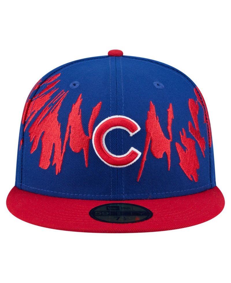 Men's Royal/Red Chicago Cubs Retro Pattern 59FIFTY Fitted Hat