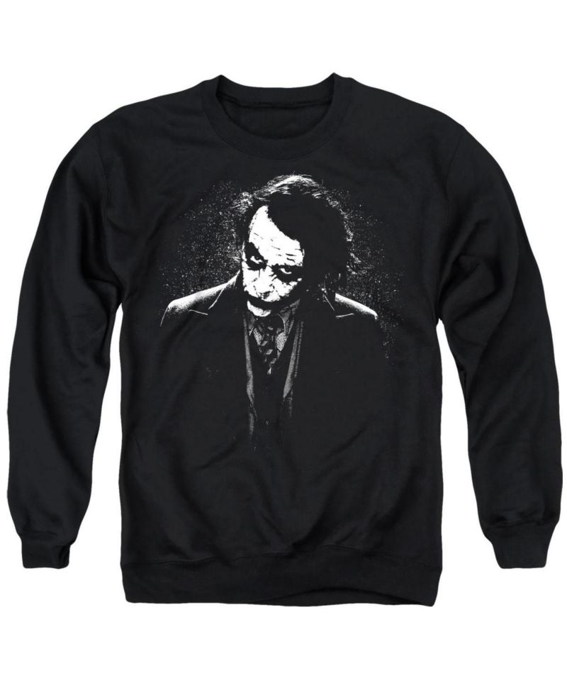 Men's Dark Knight Dark Joker Long-Sleeve Graphic Crewneck Sweatshirt