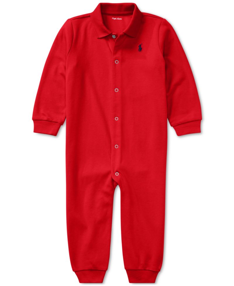 Baby Boys Cotton Classic Polo Coverall