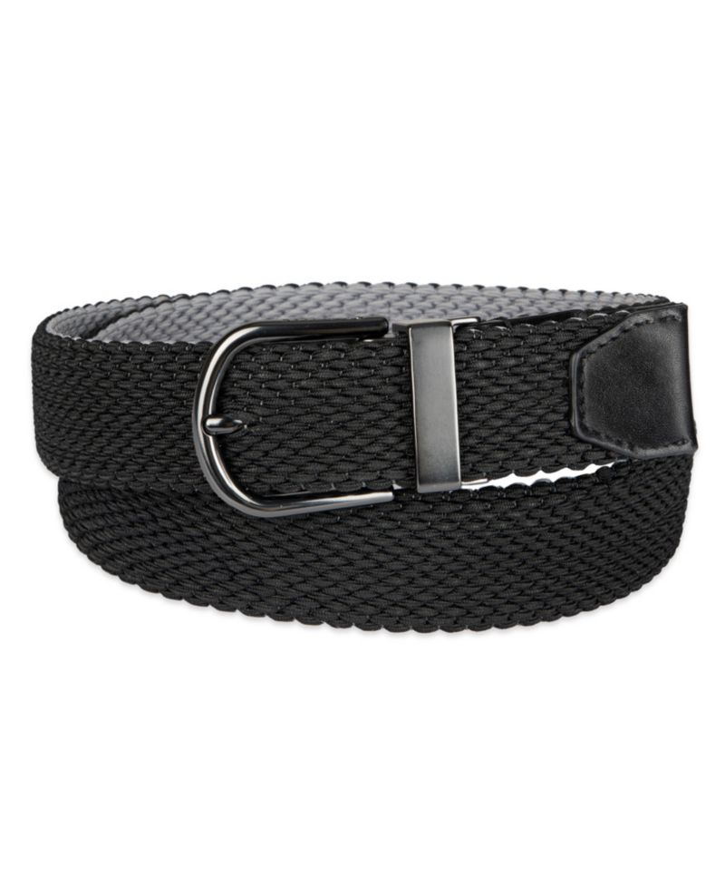 35MM Men's Two-in-One Reversible Braided Stretch Belt