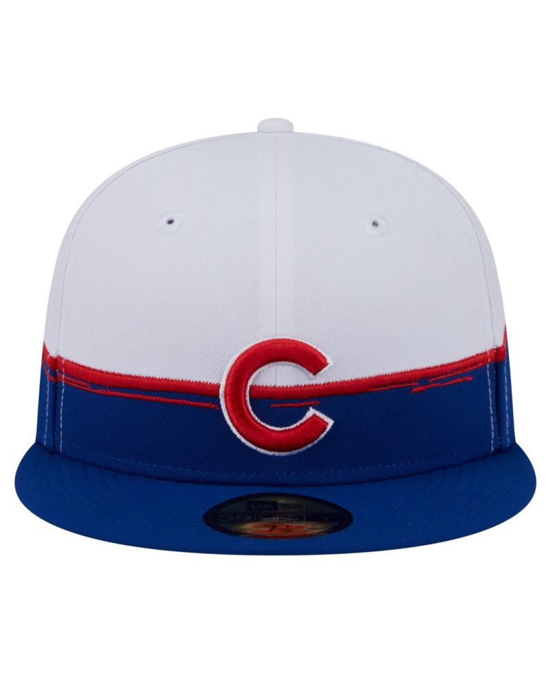 Men's Royal/White Chicago Cubs Paint Stroke 59FIFTY Fitted Hat