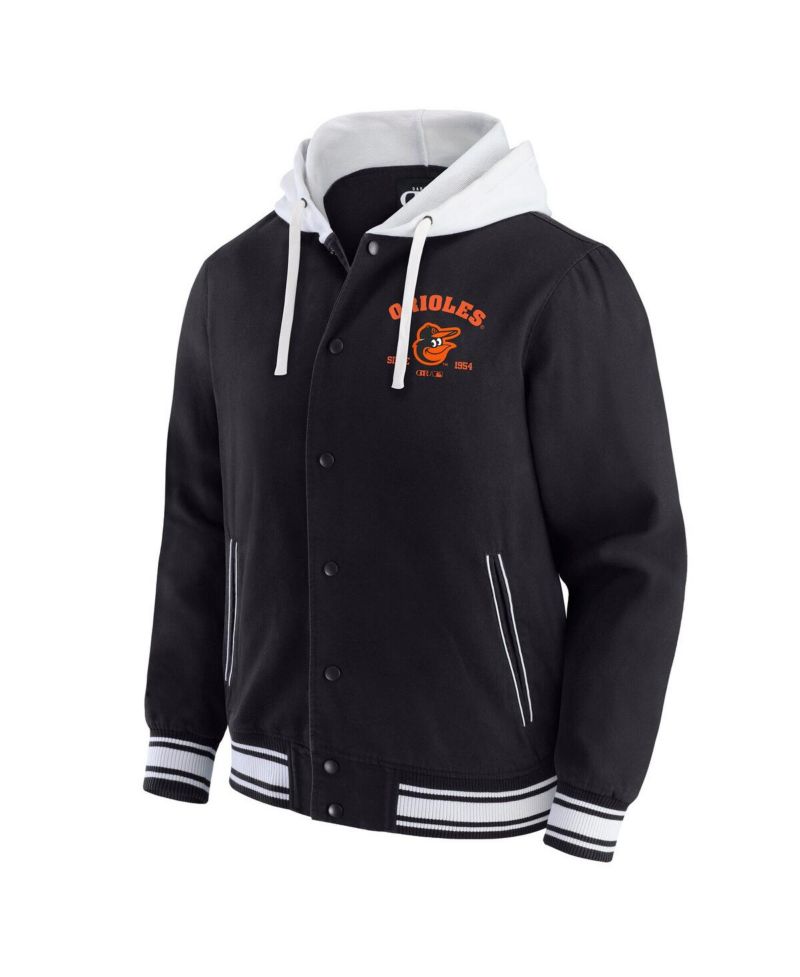 Men's Black Baltimore Orioles Full-Snap Hooded Jacket