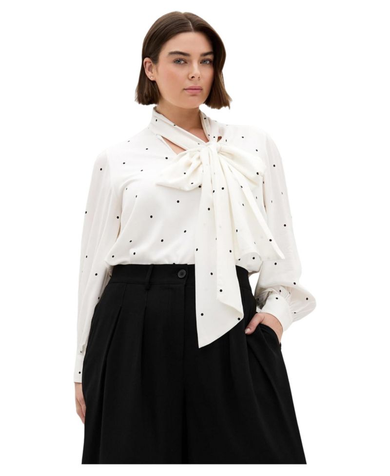 Women's Kensie Spot Neck Tie Top