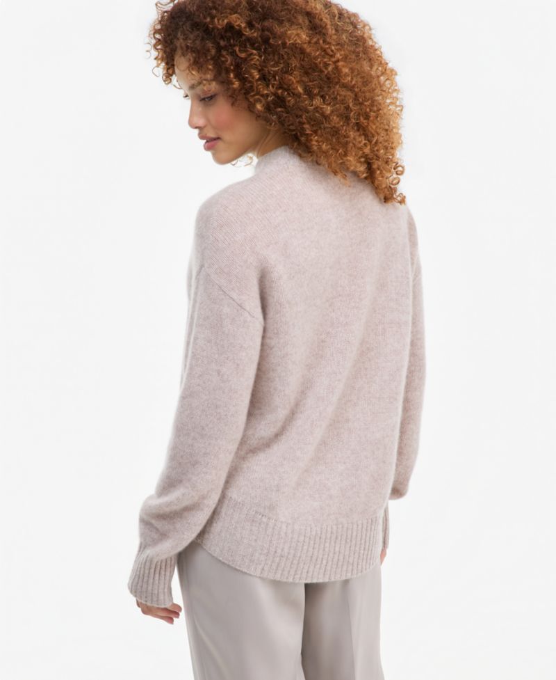 Petite 100% Cashmere Relaxed Crewneck Sweater