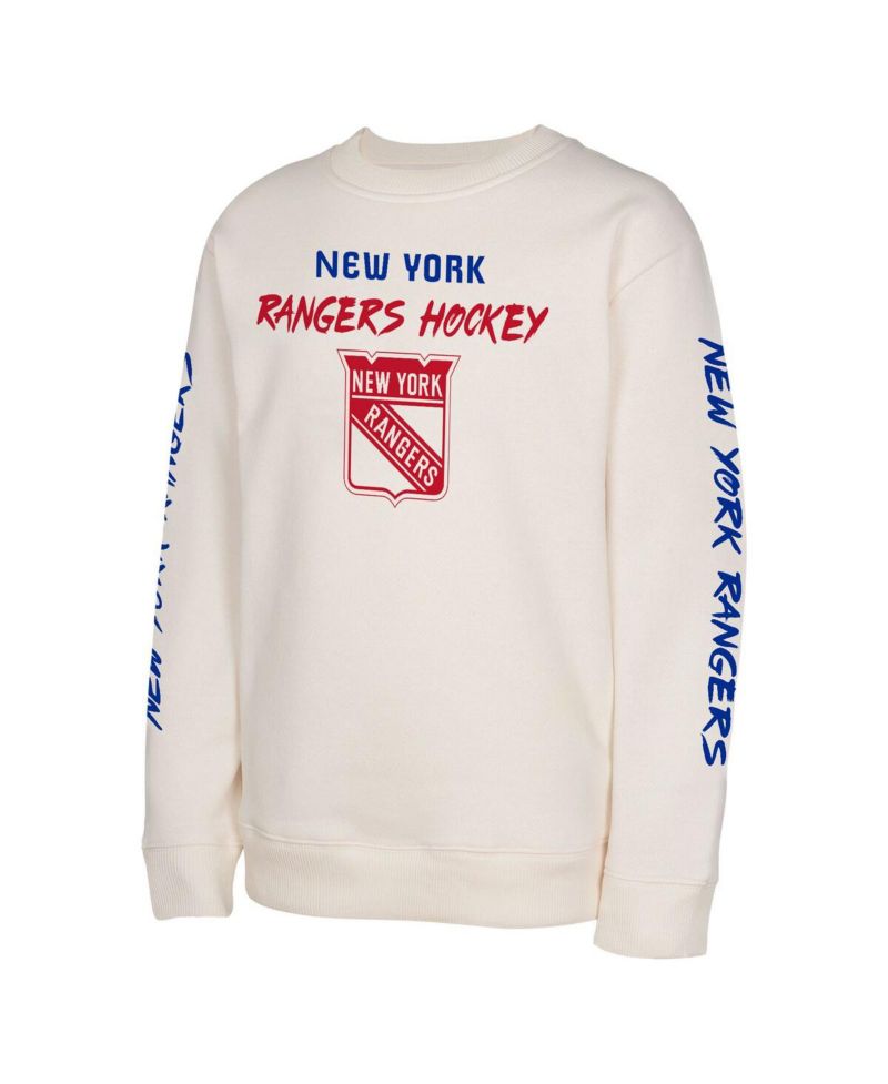 Big Boys and Girls Cream New York Rangers Star Power Pullover Sweatshirt