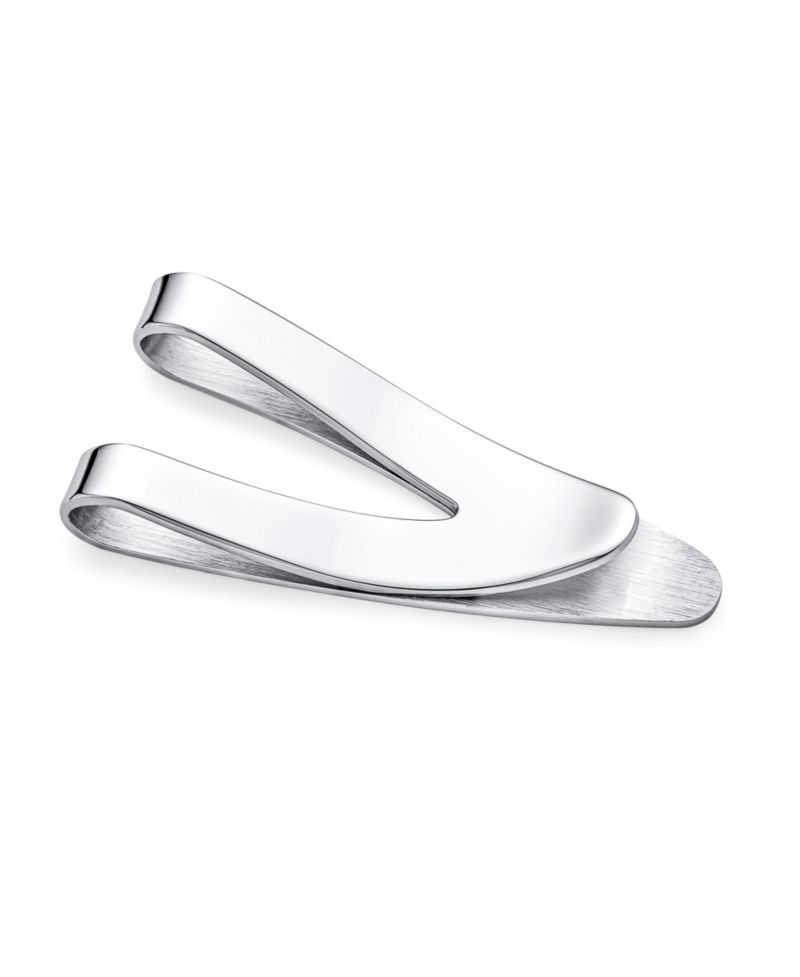 V-Shaped Large Wide Strong Plain Money Clip Card Holder Stainless Steel