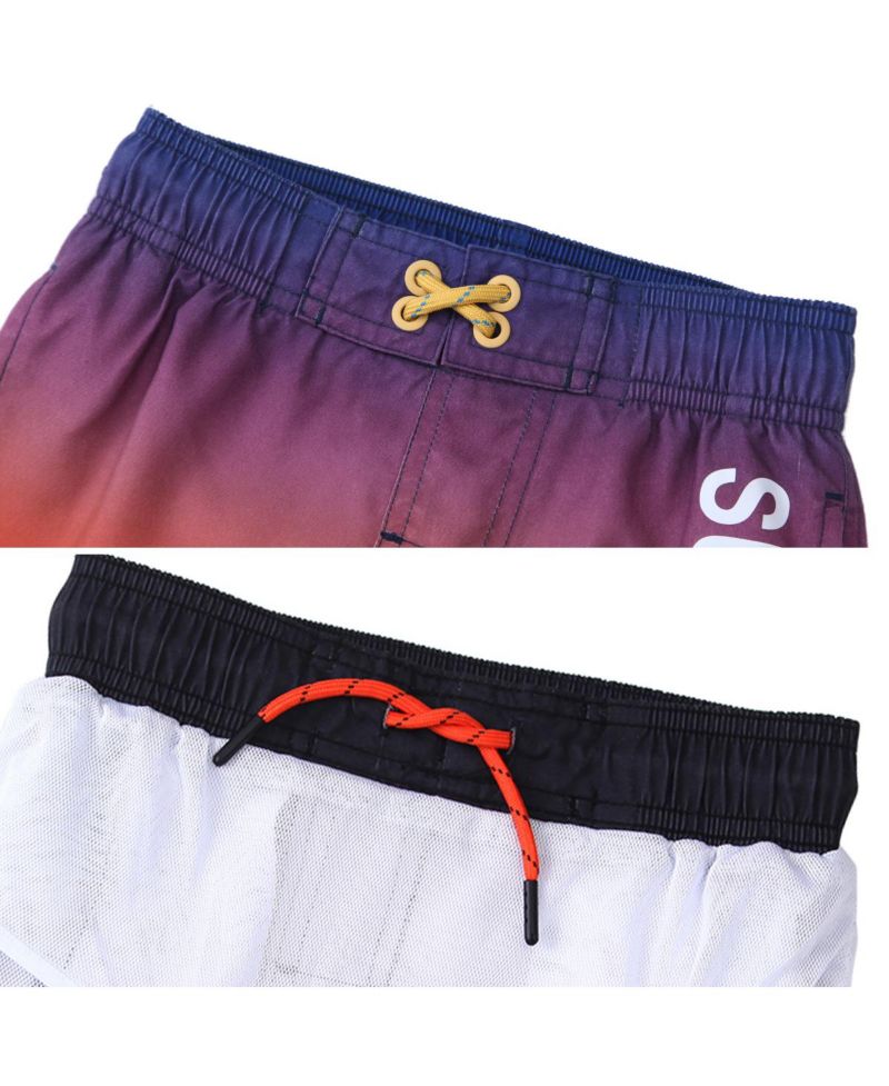 Big Boys Quick Dry Drawstring Swim Trunks Board Shorts with Mesh Lining UPF50+ XS-XXL