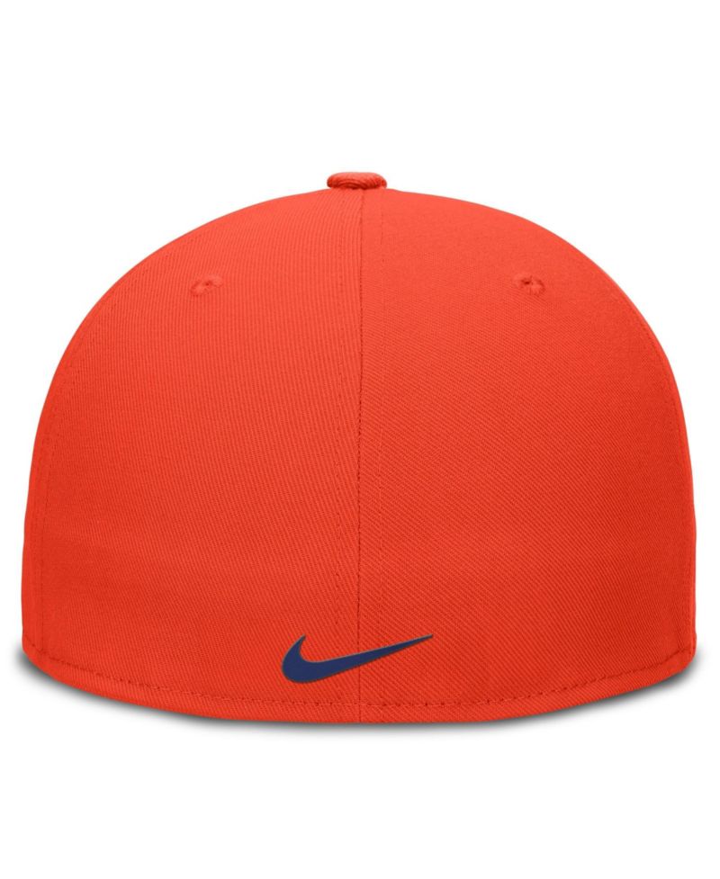 Men's Orange New York Mets Wordmark Dri-FIT Round Bill True Fitted Hat