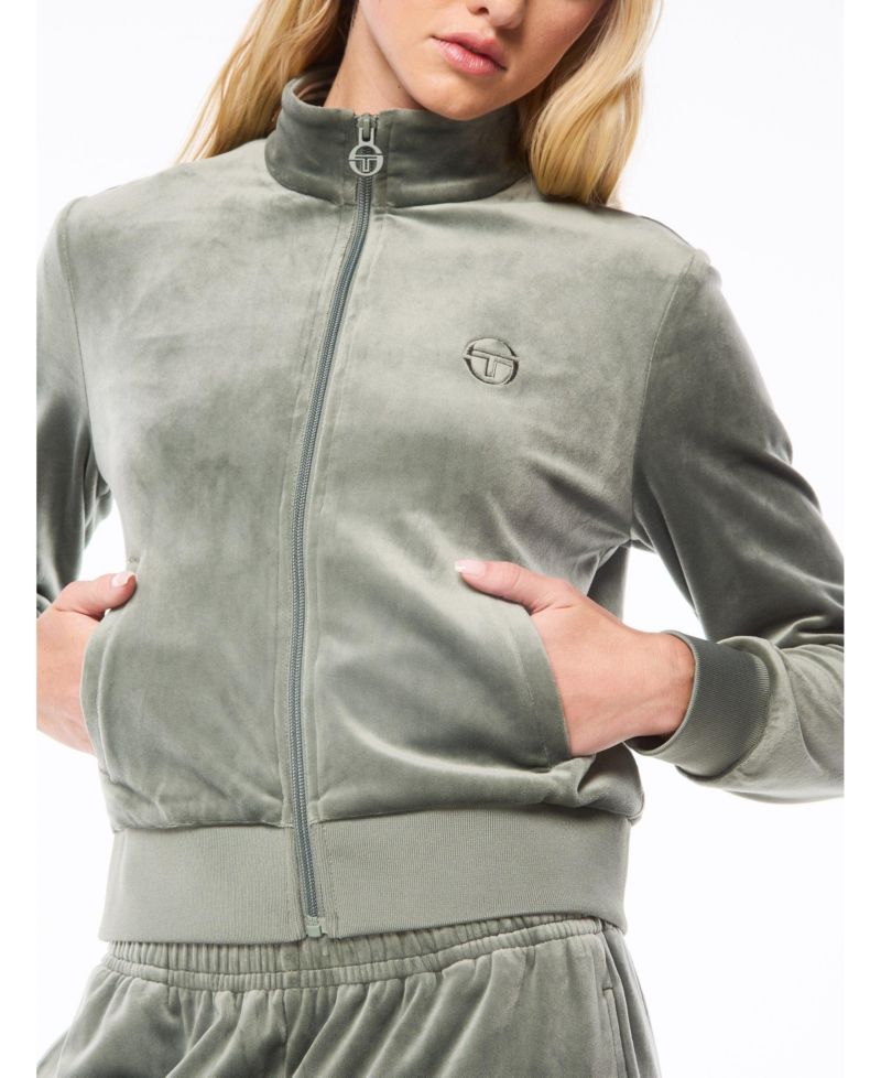 Women's Nuvola Velour Mock-Neck Full-Zip Track Jacket
