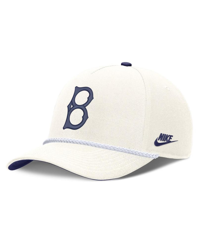 Men's Cream Brooklyn Dodgers Cooperstown Collection Rise Adjustable Hat