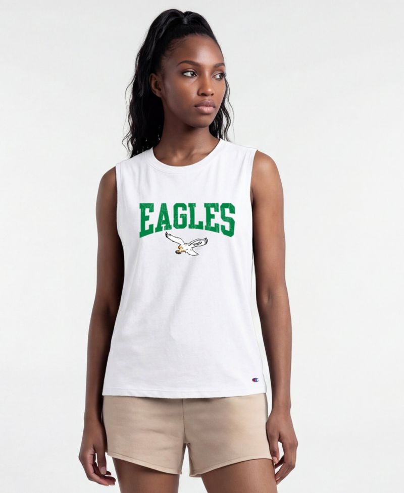 Women's Philadelphia Eagles Distressed Muscle Tank Top