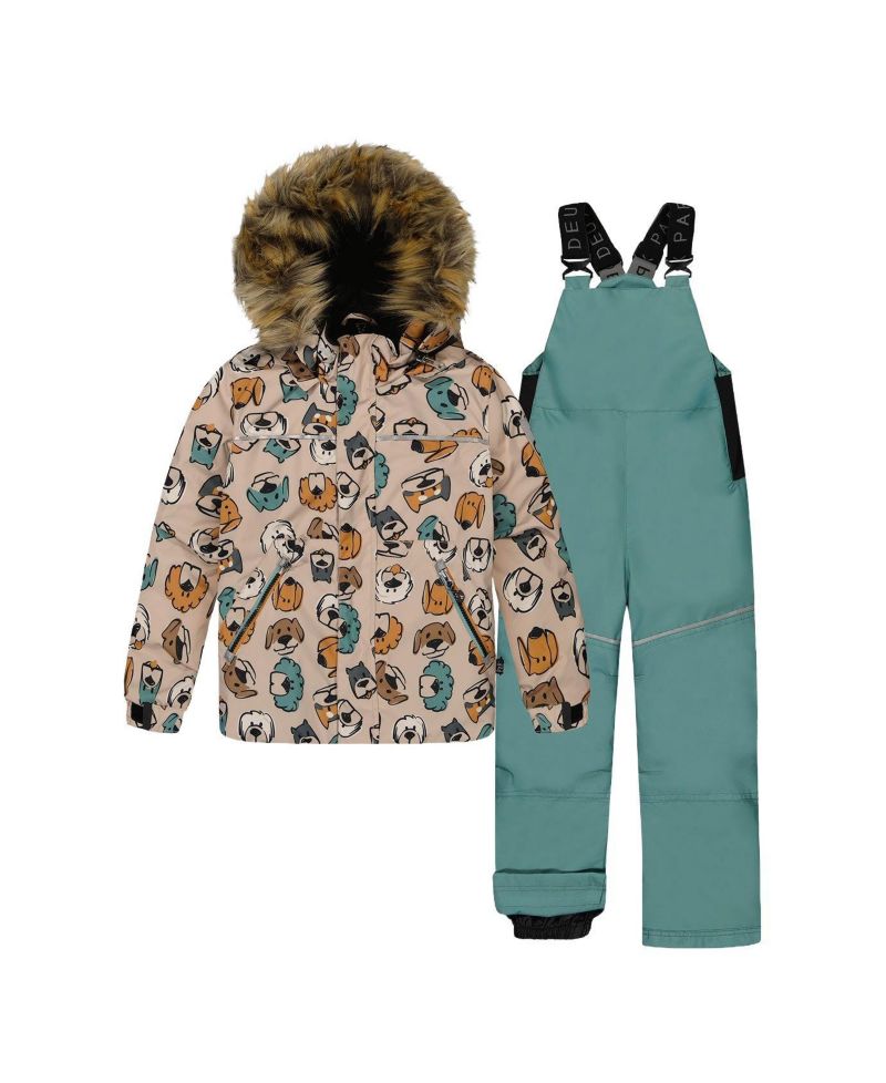 Big Boys 6-8 Two Piece Discover Snowsuit Printed with Dogs