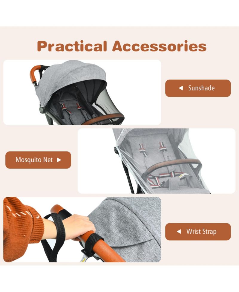 Lightweight Baby Stroller Aluminium Frame for Home Office Use