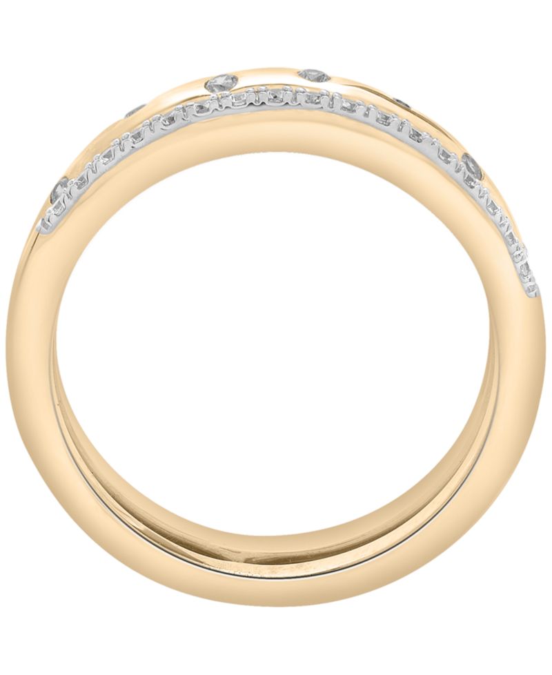 Diamond Open Double Ring (1/6 ct. t.w.) in 10K Yellow Gold