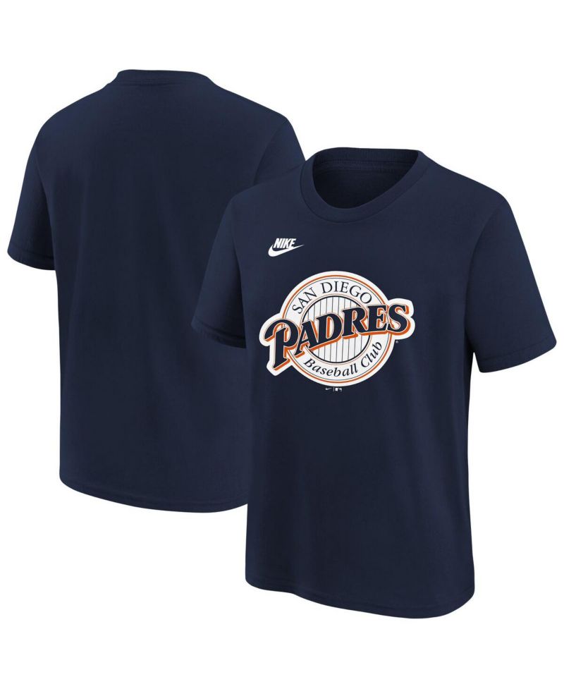 Big Boys and Girls Navy San Diego Padres Team Logo T-Shirt