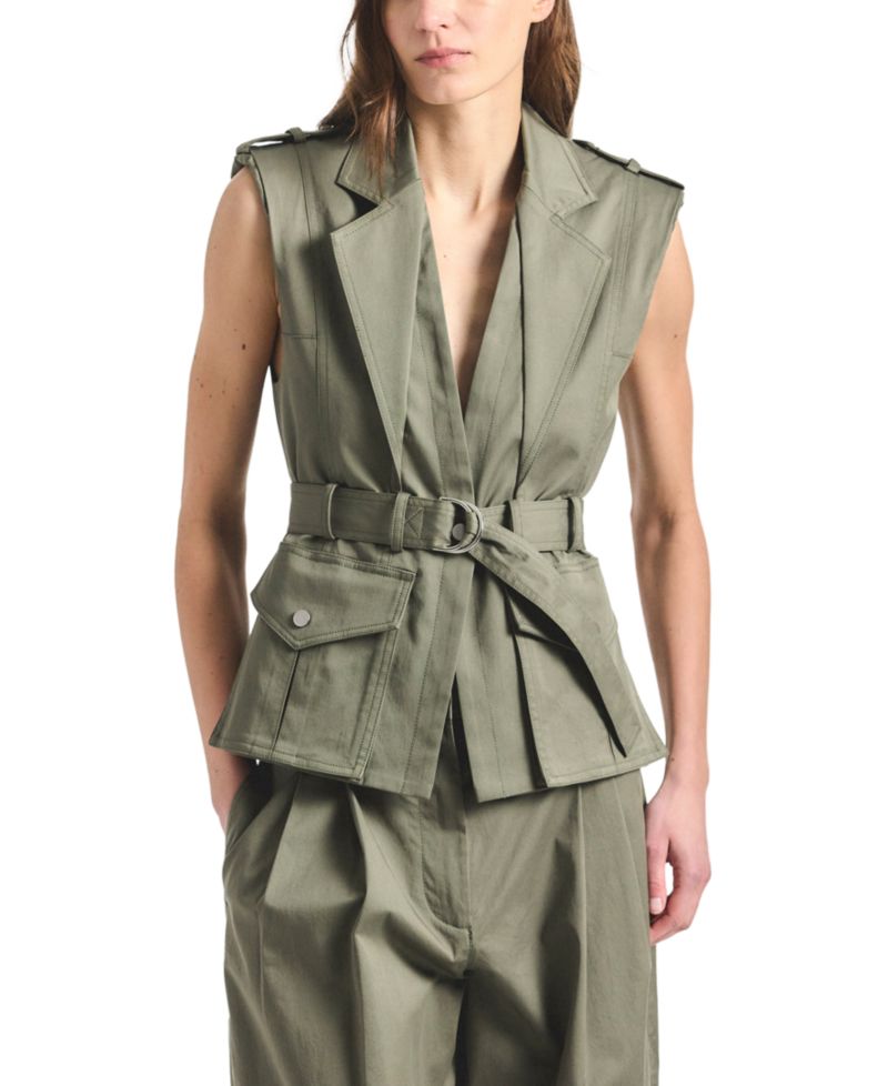 Women's Scottie Belted Vest Jacket