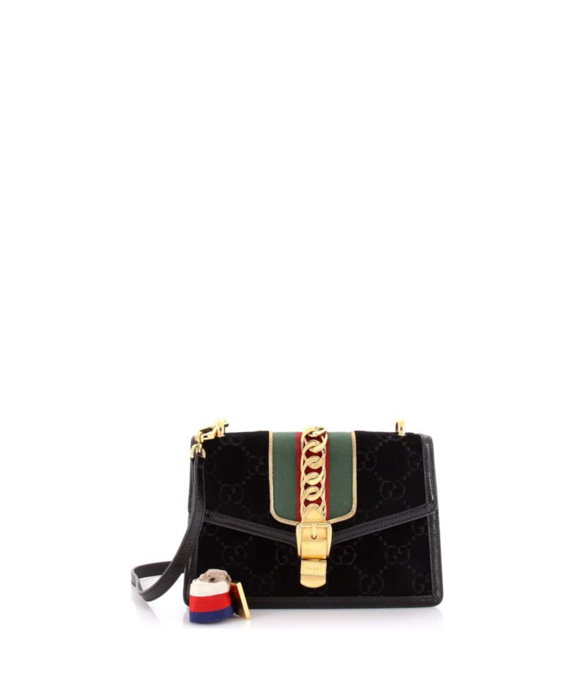 Small Sylvie Shoulder Bag GG Velvet