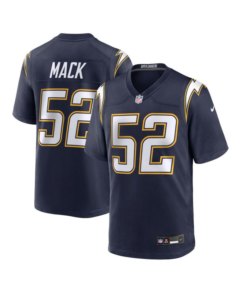 Men's Khalil Mack Navy Los Angeles Chargers Alternate Super Chargers Game Player Jersey
