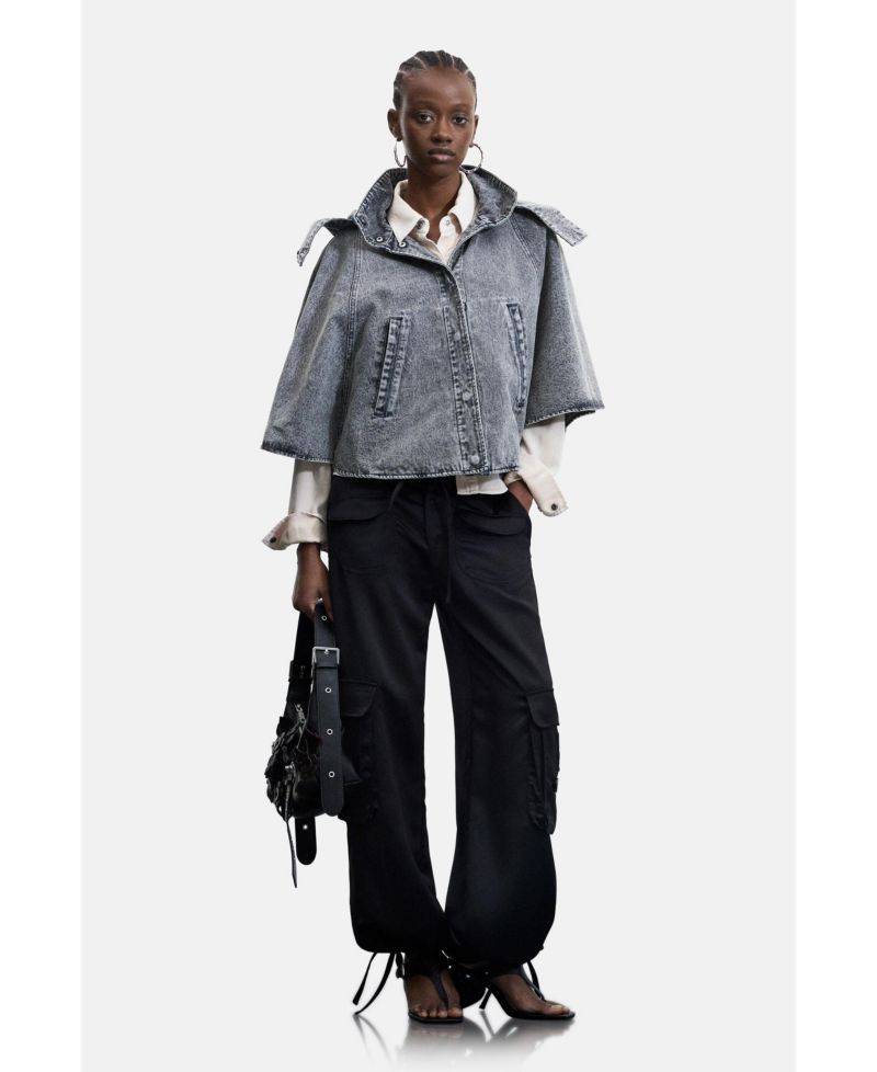 Women's Poncho denim 100% cotton