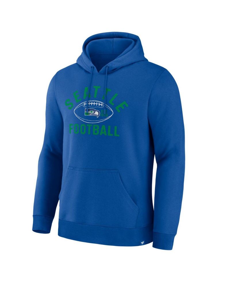Men's Royal Seattle Seahawks Fumblerooski Legacy Pullover Hoodie