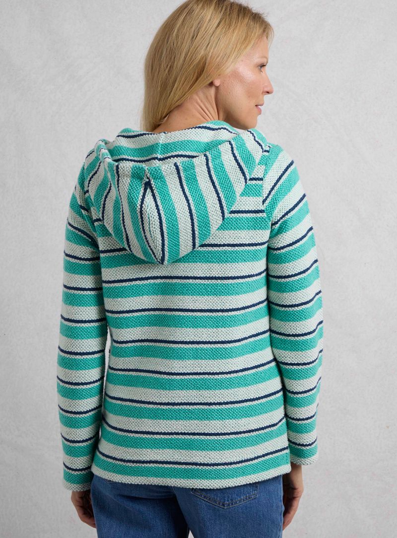 Women's Ally 1/4 Zip Stripe Hoodie