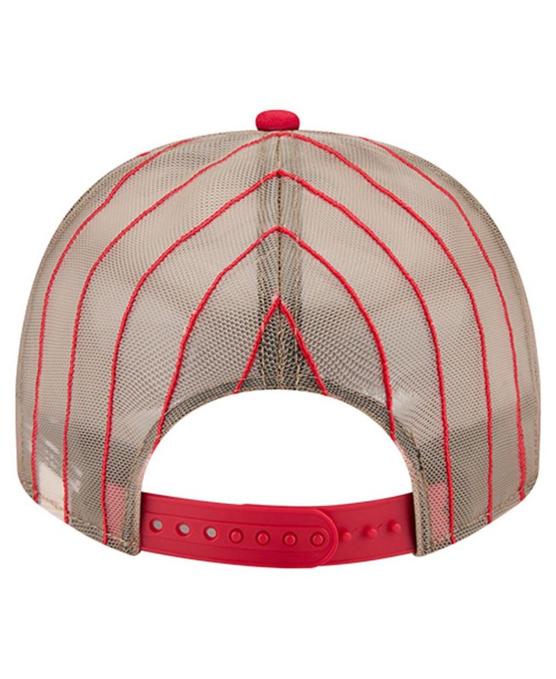 Men's Red St. Louis Cardinals Vintage Arched Foam Front 9FIFTY A-Frame Adjustable Trucker Hat