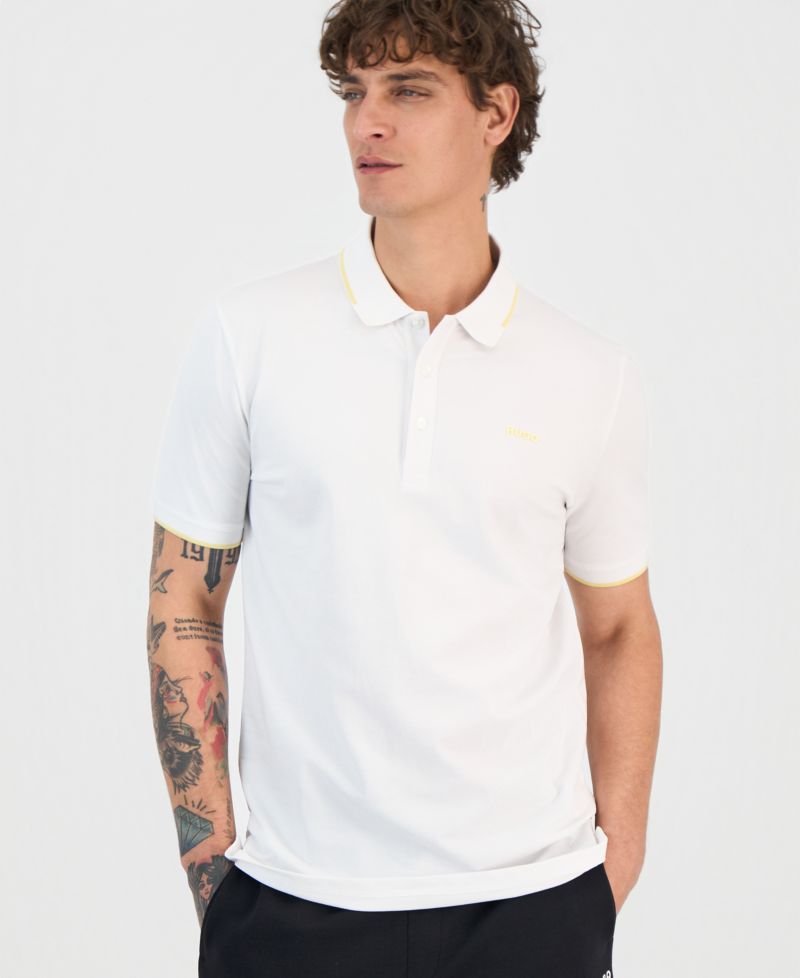 Men's Cotton-Blend Tipping Polo Shirt