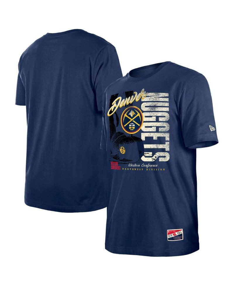 Men's Navy Denver Nuggets Distressed Throwback Vintage Color Pack T-Shirt