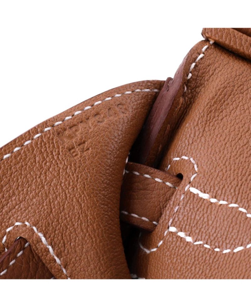Birkin 25 Handbag Brown Togo with Palladium Hardware