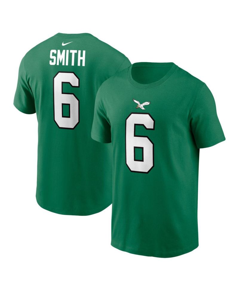 Men's DeVonta Smith Kelly Green Philadelphia Eagles Alternate Player Name and Number T-shirt