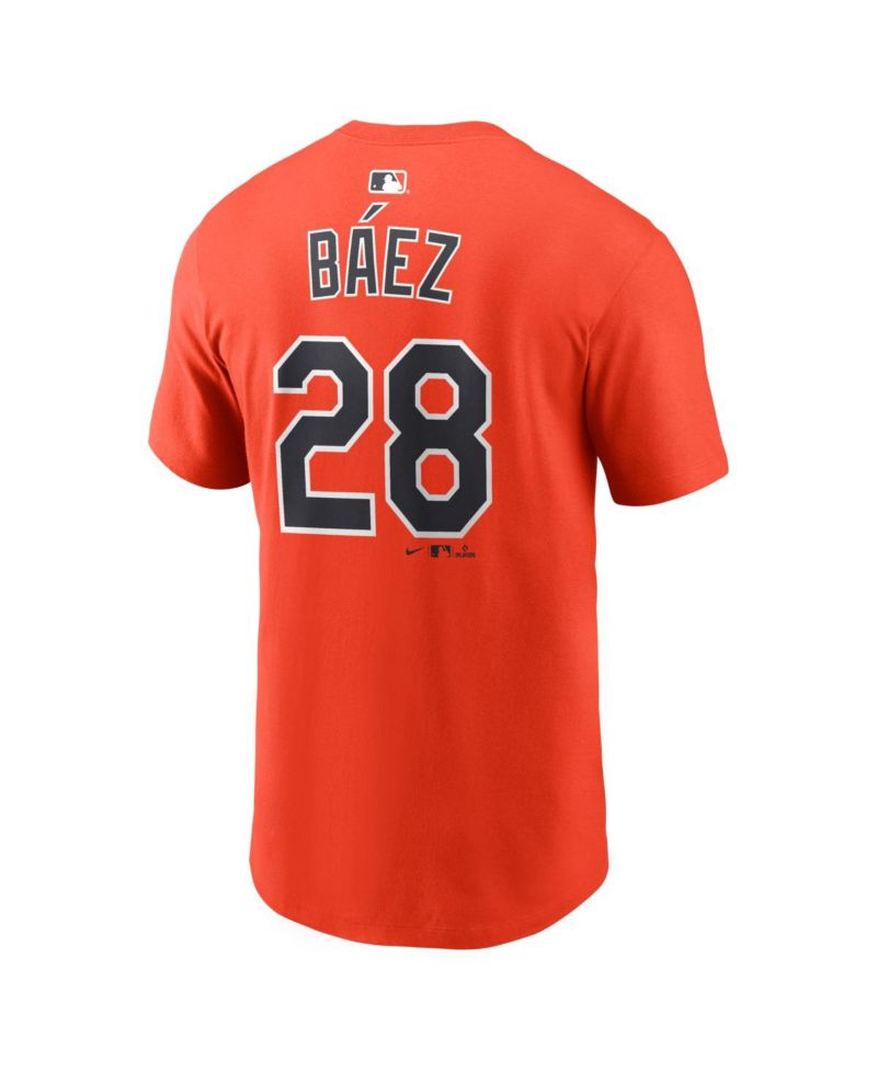 Men's Javier Báez Orange Detroit Tigers Name & Number T-Shirt