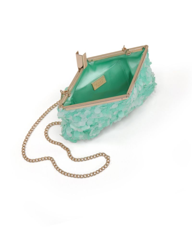 Women's Briar Mixed Sequin Hinged Frame Clutch