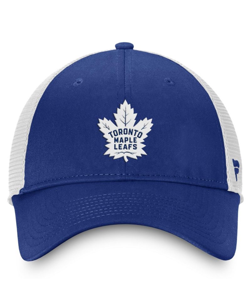 Men's Blue/White Toronto Maple Leafs Core Primary Logo Trucker Adjustable Hat