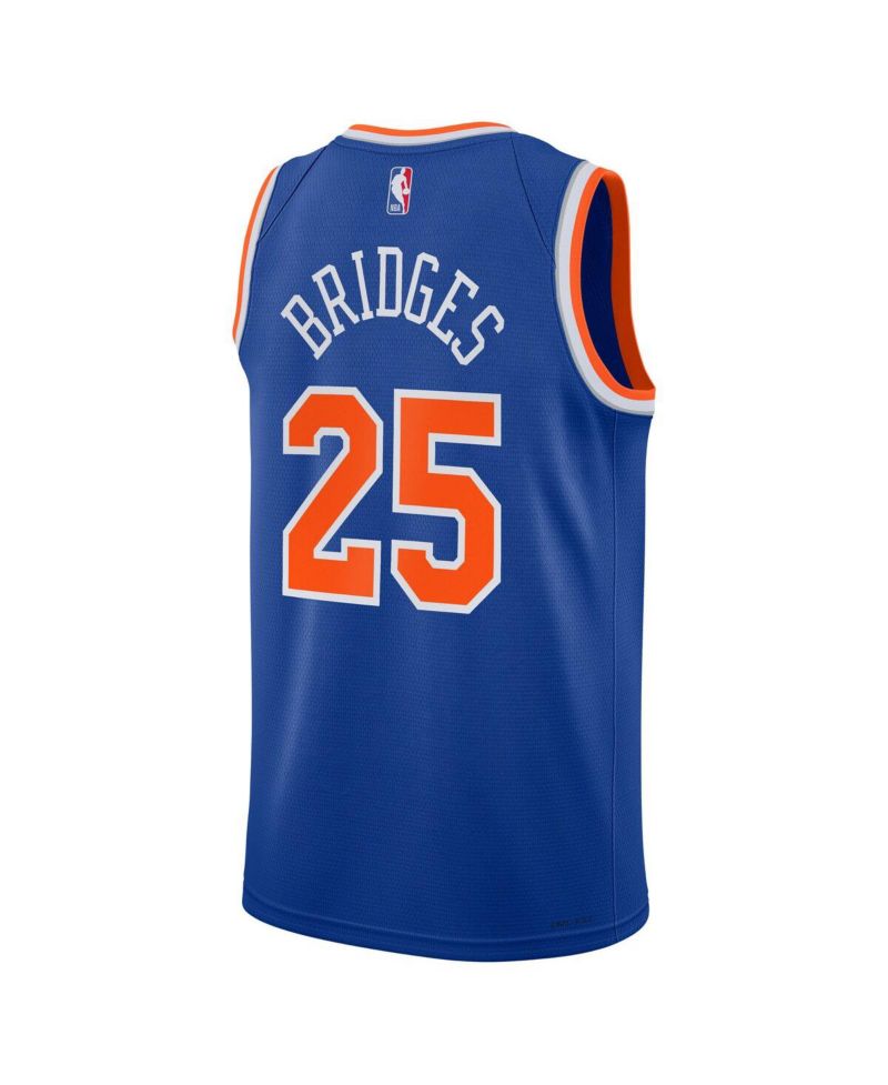 Big Boys and Girls Mikal Bridges Blue New York Knicks Swingman Jersey - Icon Edition